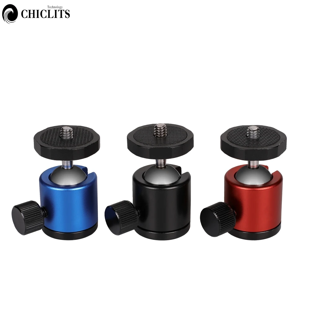 1/ 4" Screw Ball Head Ballhead Mount Tripod Head Mount Adapte 360 Rotating for Gopro 7 6 5 4 3 2 1 Canon Nikon Sony DSLR