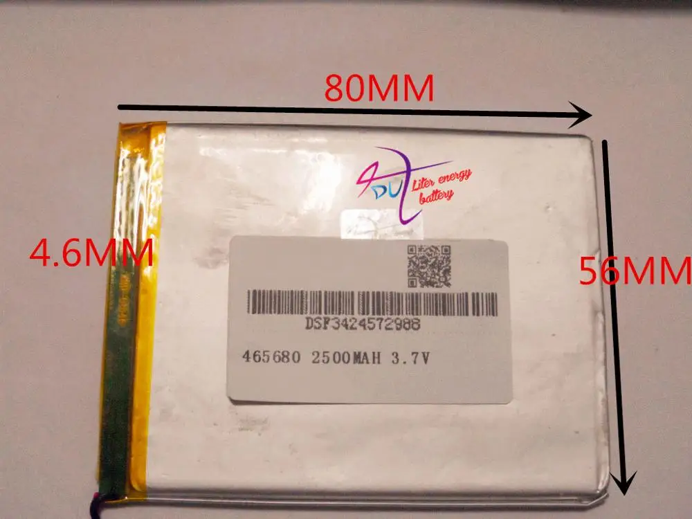 La mejor marca de baterías de 3,7 V, 2500 mAH, [ 465680 ] PLIB; Batería de polímero de iones de litio/Li-ion para dvr, GPS, mp3, mp4, teléfono móvil
