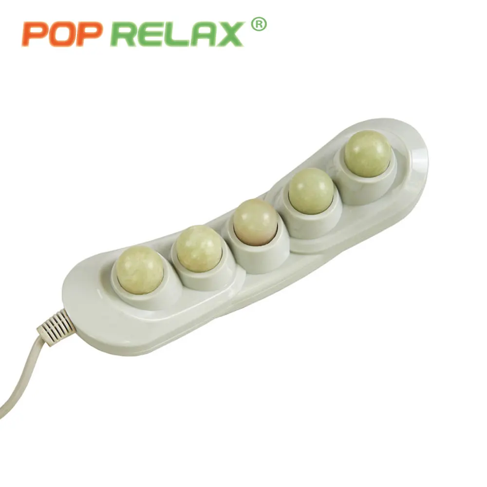 POP RELAX 5 ball heated jade stone roller massage device far infrared thermal therapy body pain relief ceragem projector heater