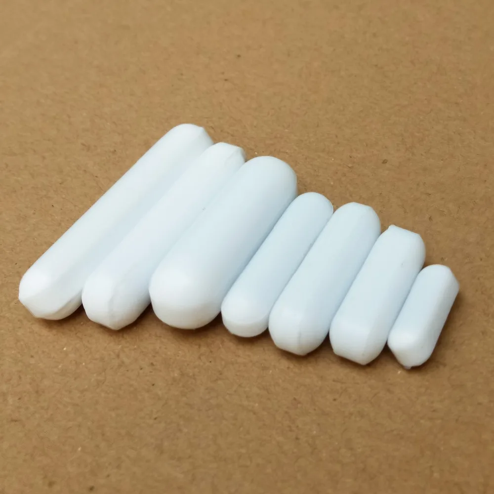 

PTFE Magnetic Stirrer Mixer Stir Bar White Color Without Pivot Ring Stirring bars Rod , 7pcs of Mixed size