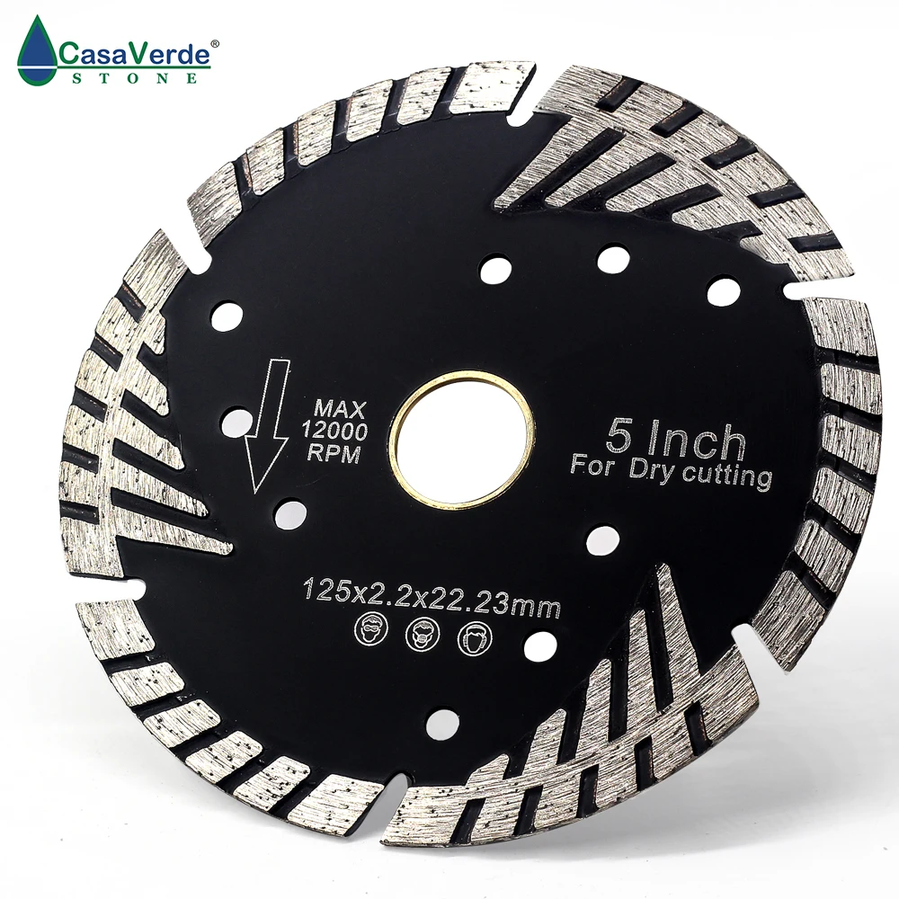 DC-CSBTB05 diamond 5 inch 125mm diamond dry cutting blade for stone.