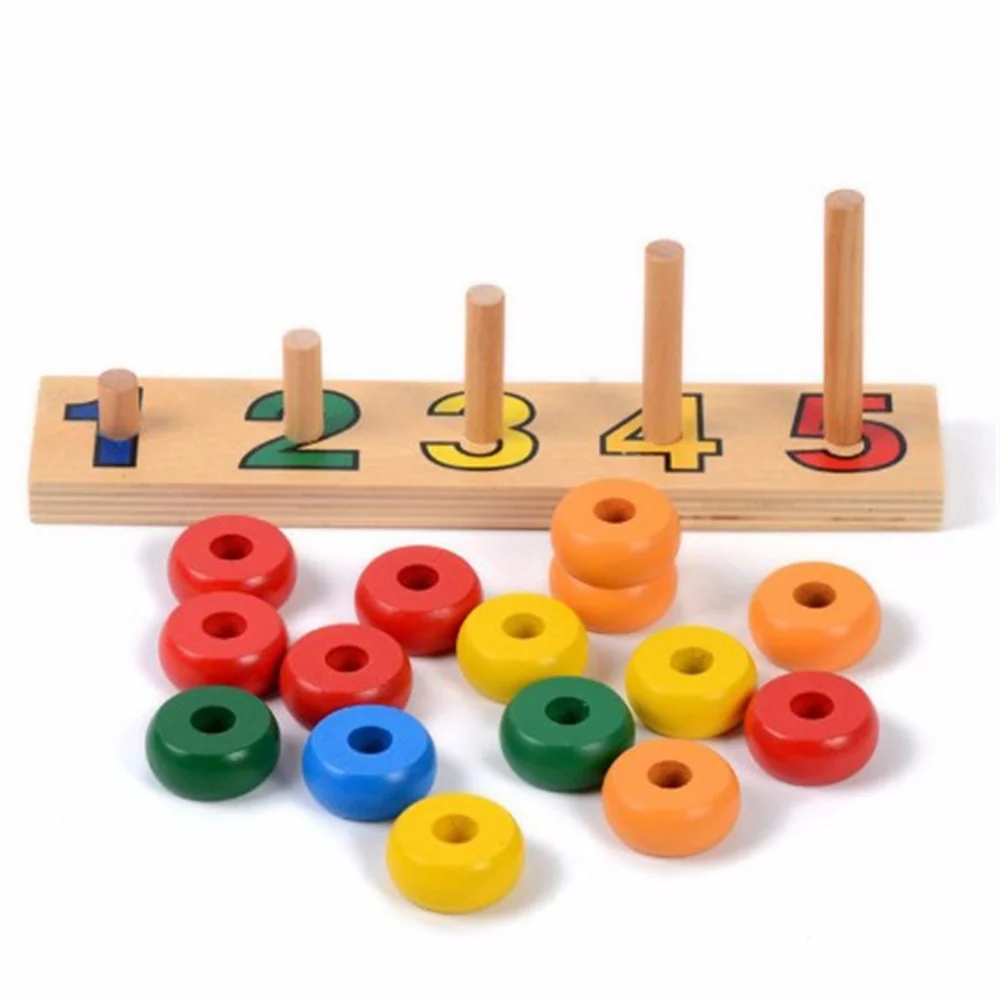 Count match 1-5 number abacus Teaching Aids Board Wooden Mathematics Teaching tools