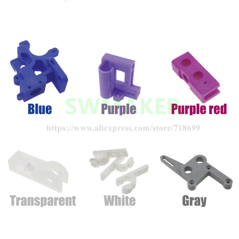 Reprap Prusa i3 Rework 3D Printer PLA Required PLA Plastic Parts Set Kit Blue color