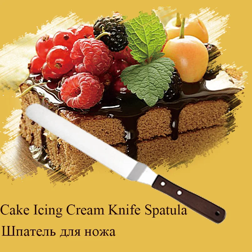 New 4/6/8/10 inch Stainless Steel Cake Spatula Butter Cream Icing Frosting Knife Smoother Kitchen Pastry Cake Decoration Tools