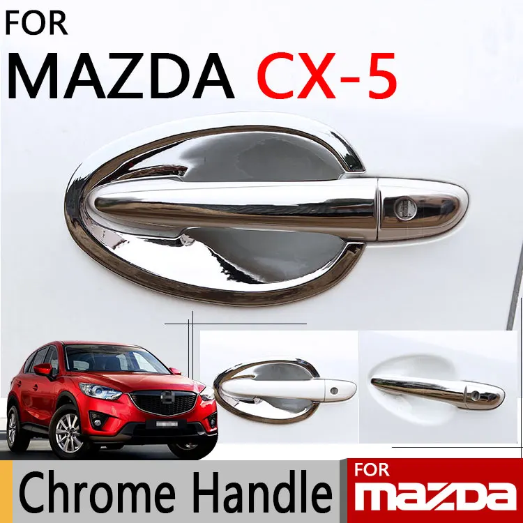 

for Mazda CX-5 2012-2016 Accessories Chrome Door Handle CX5 2013 2014 2015 Luxury No Rust Car Sticker Car Styling