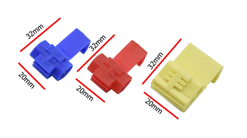 10/50 Stück Blau Rot Gelb Scotch Lock Crimpklemmen Elektrische Kabelverbinder Schnelle Spleißklemmen Drahtklemmen Crimp T80 – Detail 2