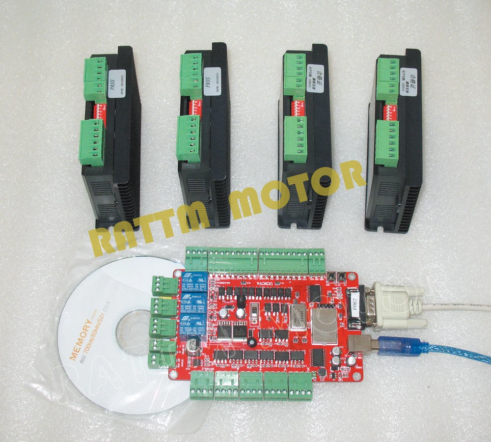 4 Axis CNC Stepper motor driver CW5045 controller kit with USBCNC breakout board