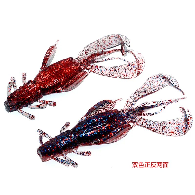 Angelköder, zweifarbig, Alien-Garnelen, weicher Köder, Wurm, einzelner Sichelschwanz, Kunstköder, 10 cm/10,5 g, Lot, 4 Stück, Ausverkauf – Detail 13