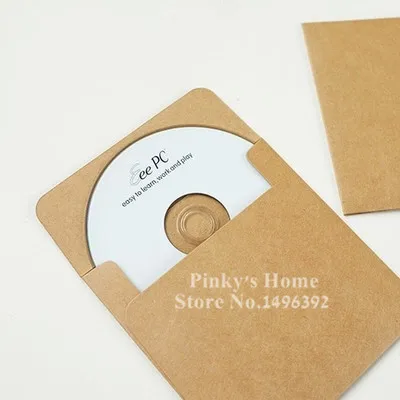 

(10 pieces/lot) 12.8 *12.8CM Kraft CD DVD Bag Kraft Paper DVD Bags Kraft Envelope Sleeve Holding 1 Discs Envelopes to CD