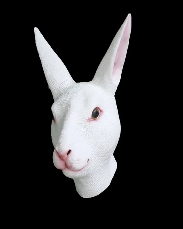 Promotional  Realistic  high-quality   fancy costume latex  grey rabbit  mask  Halloween prop