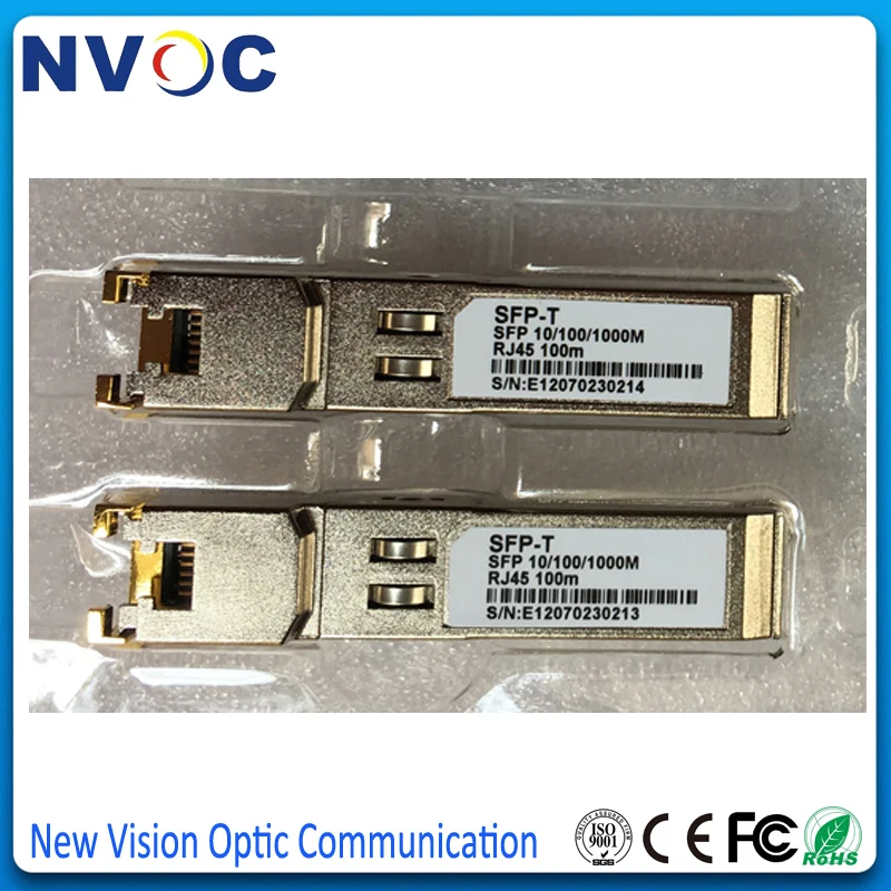 5Pcs 10/100/1000Base-T Copper GBIC Gigabit Mini Module SFP RJ45 Ethernet Fiber Transceiver Compatible with Cisco/Mikrotik