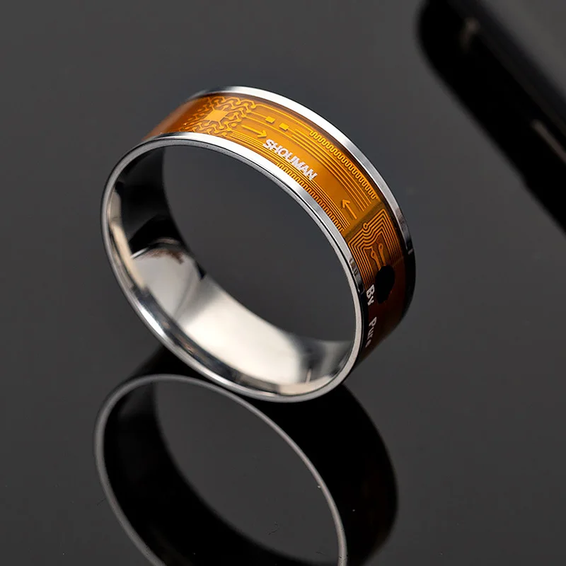 Multifunctional Unisex Stainless Steel NFC Smart Chip Ring Intelligent Ring Couple Finger Digital Rings Jewelry Accessories