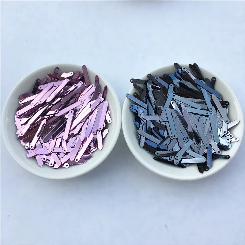 1000Pcs/lot 3*20mm Rectangle Bar Arrow Tip PVC loose sequins Paillettes sewing Wedding Craft, Women kids DIY Garment Accessories