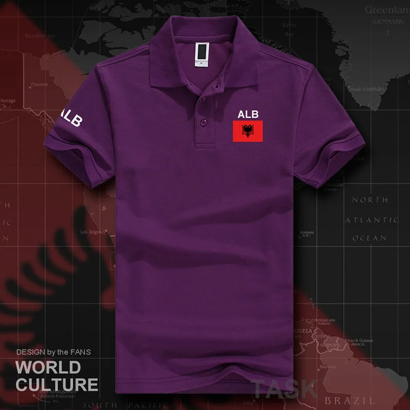 Republic of Albania ALB Albanian polo shirts men short sleeve brands printed for country 2017 cotton nation team flag casual