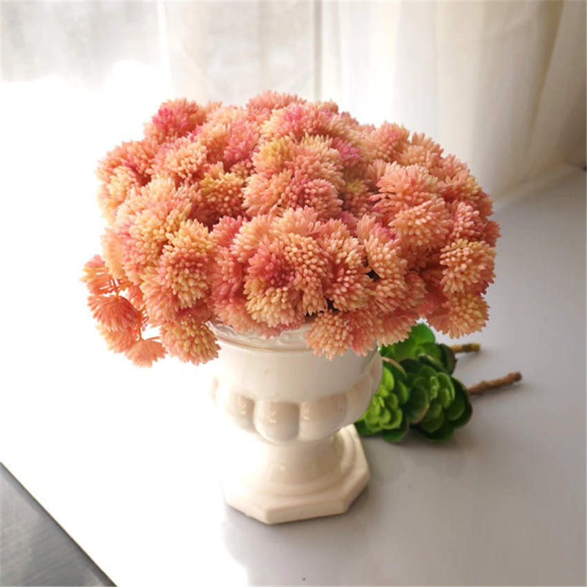 2015 High quality 9 colors available fruit flower simulation plants bride holding flowers artificial succulents