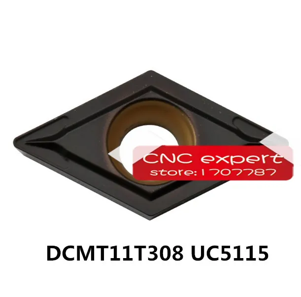 10PCS cutting blade DCMT11T304 UC5115/DCMT11T308 UC5115 Turning blade,Suitable for SDJCR/SDFCR/SDQCR/SDNCN series Lathe tool