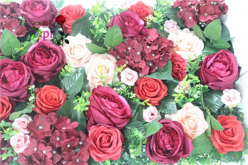 

SPR new Free Shipping 10pcs/lot high quality 3D flower wall wedding backdrop artificial rose hydrangea flower arrangements