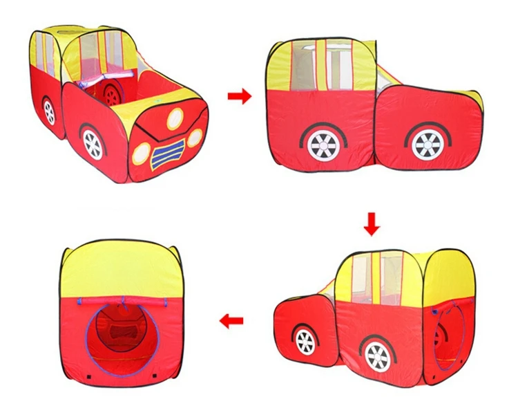 Styl samochodu namiot do zabawy dla dzieci wodoodporny składany domek zabaw dla dzieci prezent prezent dla dzieci na zewnątrz kryty zabawki namioty do zabawy namiot grać w grę tunel
