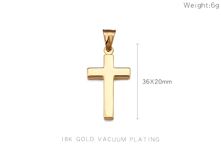 Cruz Pendant For Women Men Polished Stainless Steel Waterproof Simple Shiny Pendant Never Fade