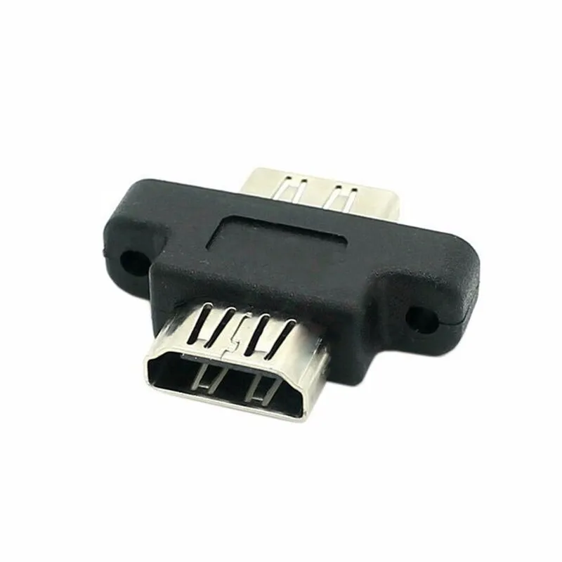 Adaptador acoplador extensor de extensión hembra a HDMI 1,4, compatible con HDMI, con orificios para montaje en Panel