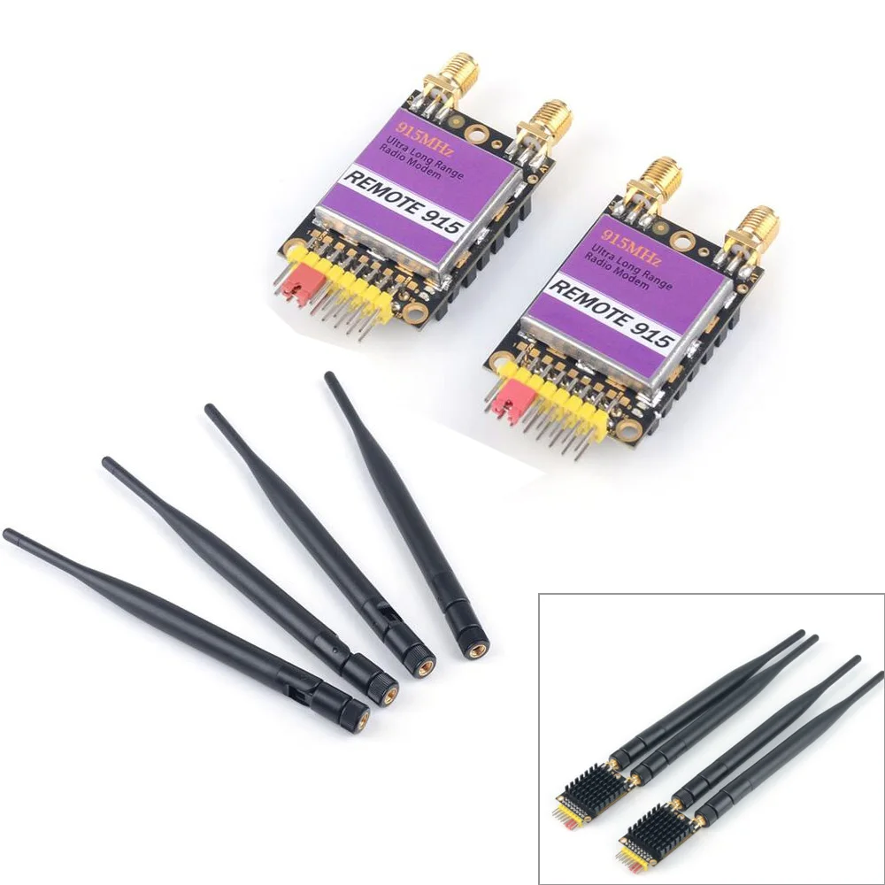 2pcs Over 40km Ultra Long Range RDF900 915Mhz Radio Modem Remote 900 Data Diversity Telemetry for APM Pixhawk Flight Controller