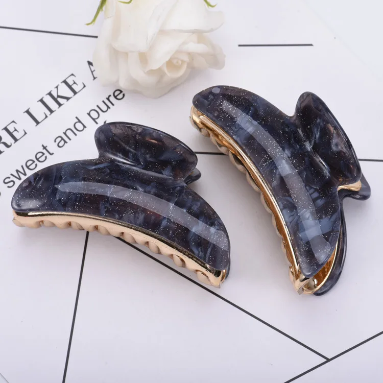 9CM new style Large floral acrylic  Hair Clips Girls Hairpins Crab Claws Jaw Clamp Hair Jewelry for Women Banana Grips Slid