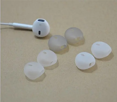 4 paia di auricolari più sicura/portiere popolare per earpods, auricolari curvetta/copertura/sport grip compatibile con iphone 6/6 +/5/5 s/5c