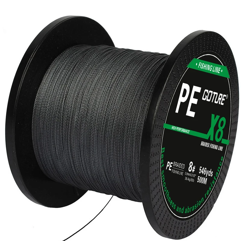Goture 8 STRANDS 500m PE Braided Fishing Line Super Strong Japan Multifilament Fishing Line 17 22 30 39 45 51 55 74 87 108LB
