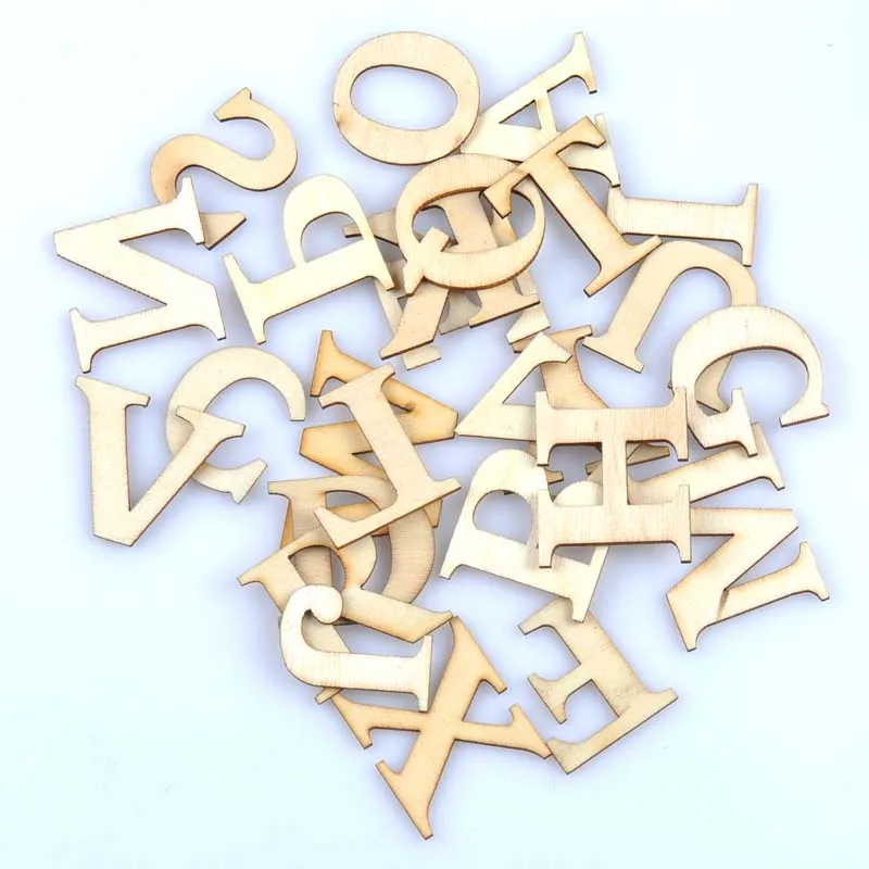 26pcs(1set) 30x33mm letter/alphabet Natural wood Scrapbooking Carft  HandmadeAccessories Home Decorations MT1650