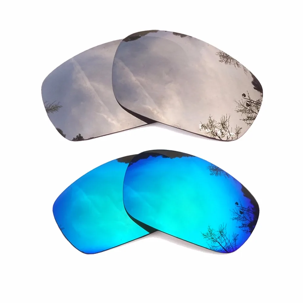 

Silver Mirrored & Ice Blue Mirrored Polarized Replacement Lenses for Jawbone Frame 100% UVA & UVB