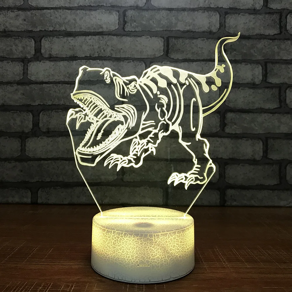 

Wonder Dinosaur Small Night Light Creative Children Luminous Toys 3d Bedroom Bedside Decorative Small 3d Light Fixtures