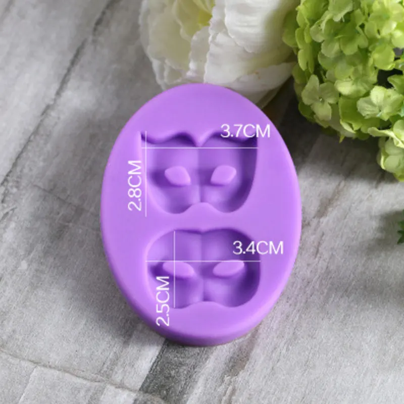 Masquerade Mask Silicone Mold Fondant Mould Cake Decorating Tools Chocolate Gumpaste Molds, Sugarcraft, Kitchen Accessories