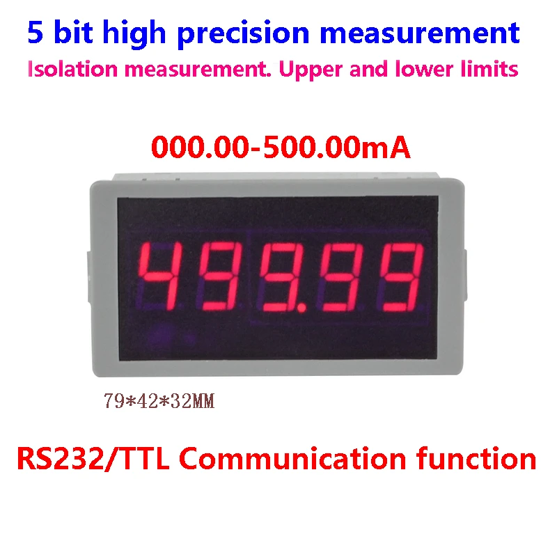 GWUNW BY56W 500.00mA(500mA) 5 bit high precision ammeter RS232 Serial Communication alarm signal