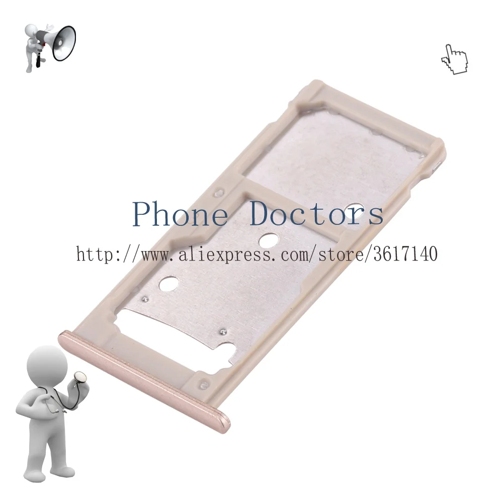 For Huawei GW Metal TRT-L53 Sim Card Tray Micro SD Card Holder Slot Adapter Parts Sim Card Adapter Tracking Number