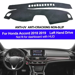 Car Inner Dashmat Dash Mat Dashboard Cover 2 Layers Pad Sun Shade Dash Board Cover Carpet for Honda Accord 2018 2019 HondaAccord