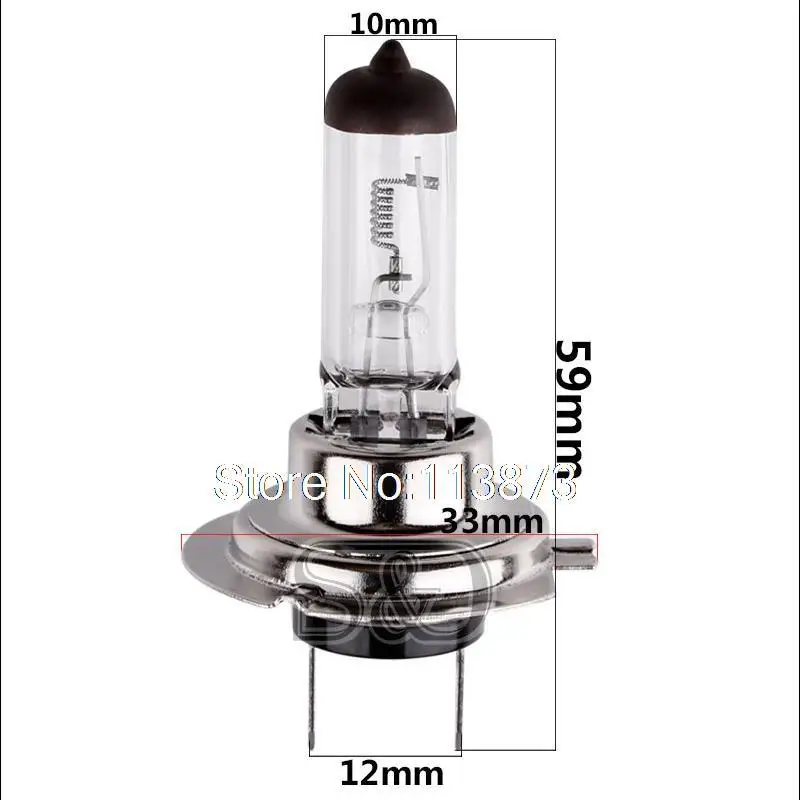 Bombilla halógena antiniebla amarilla para coche, lámpara de luz H7, 24V, 70W, 4300K, 10 unidades