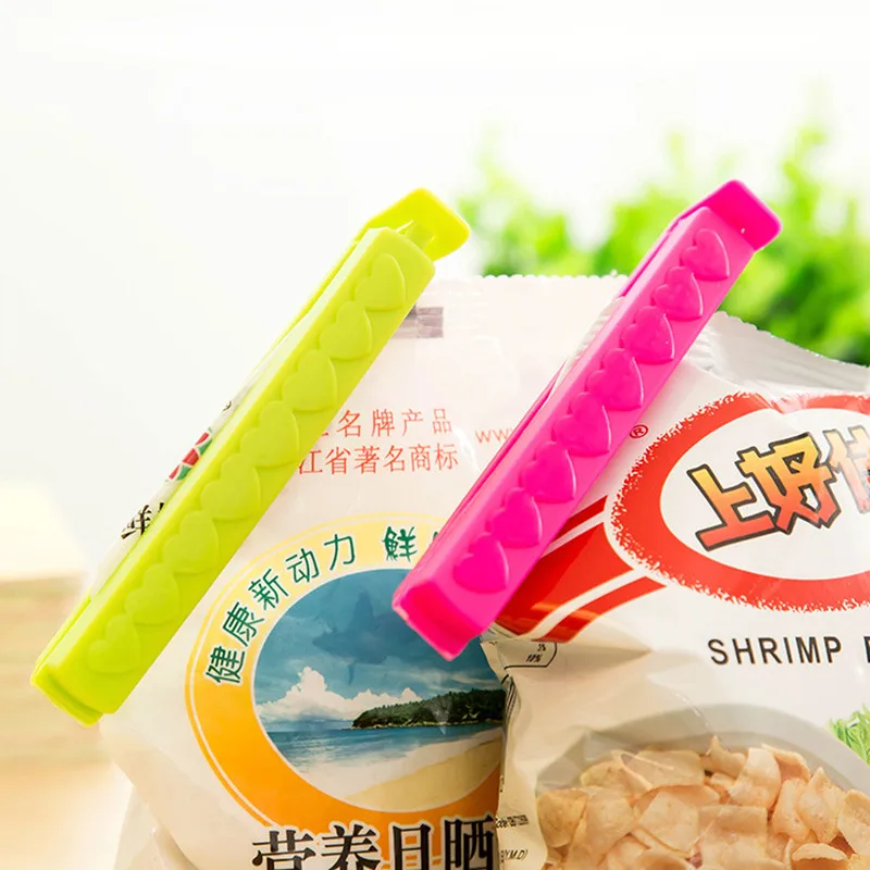 Y092 Sealing clip 5pcs/lot Printing large Korean love freshness seal  Food sealing  5 installed Bag  11*1.4cm 5g