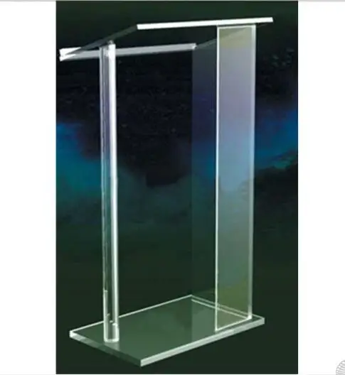 

High Quality Acrylic Pulpit Church Platform Clear Church Podium Modern Design Pedestal Podium Perspex Lectern plexiglass