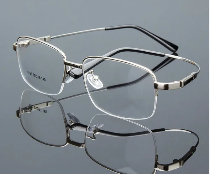 

New men's bushiness myopia glasses half-rim metal short-sighted eyewear Myopia eyeglasses ultra-light degree from -0.50 to -8.00