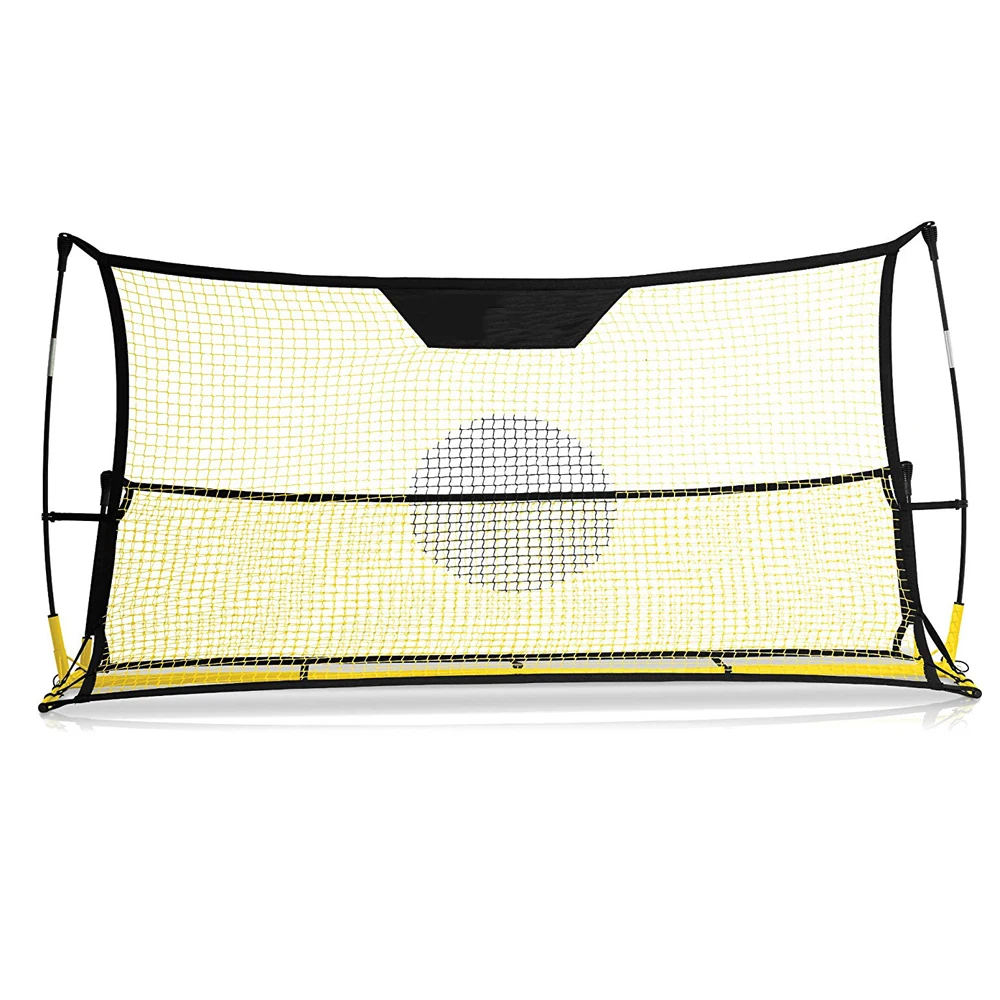 Soccer Training Aid Set Football kick ball Equipment Portable Football Training Double Rebounder Mesh Net Disassemble Sports