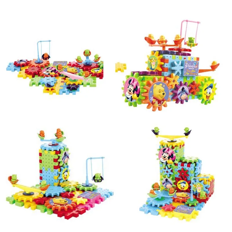 Children DIY electric amazing creative blocks toys Colorful Assembling Construction Building Blocks Children gift