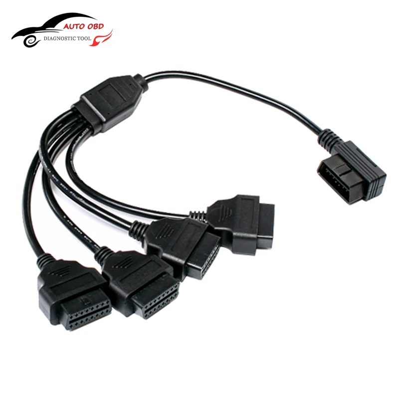 

50CM OBD 2 OBD OBDII OBD-II OBD2 M to 4F Right Angle 1 to 4 16 Pin Extension Cable OBDii 16pin Car Wire OBD 2 Diagnostic Tool