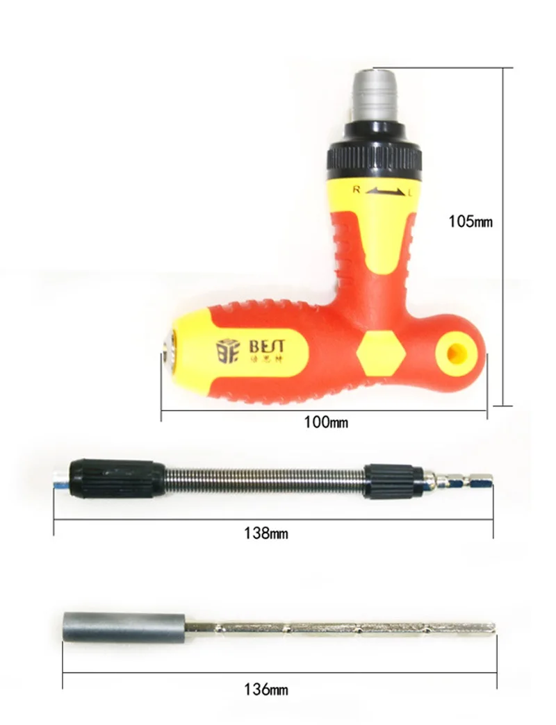 33 dalam 1 Presisi Magnetic Obeng Set Dual-Driver Obeng Set Untuk Reparing Alat Dengan Torx Slotted Phillip Hex Bit
