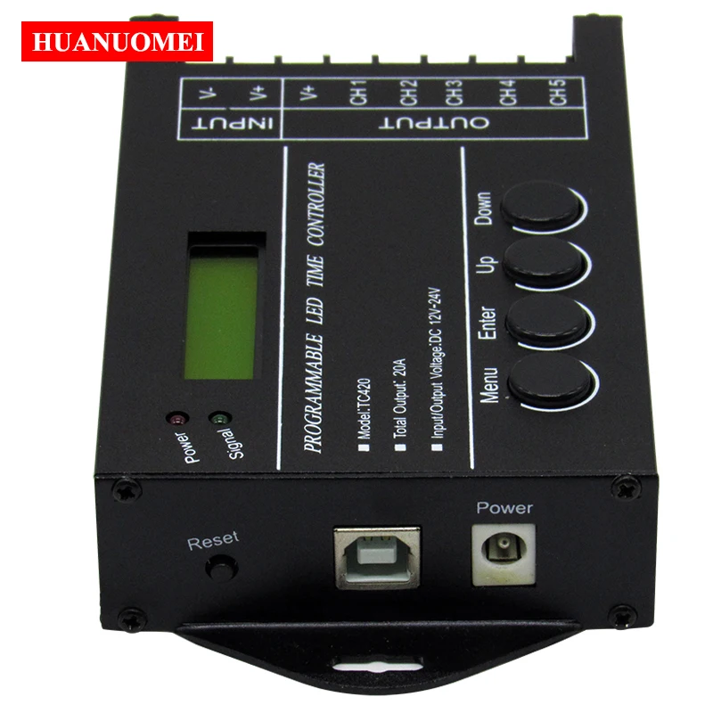 TC420 LED Time Controller Aquarium Lighting Timer Programmable Dimmer Timer with USB Cable and CD-Rom RGB or Single Color Light