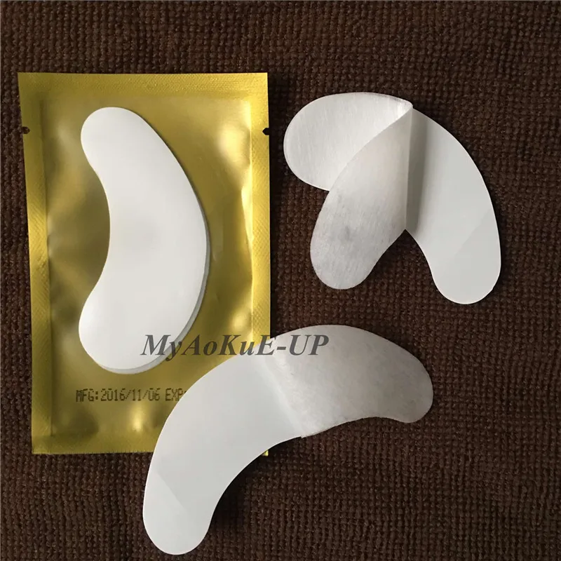 Eyelash patches gel eye pads 100 pairs under eye pads for eyelash extension lint free makeup tools eyelashes paper patches