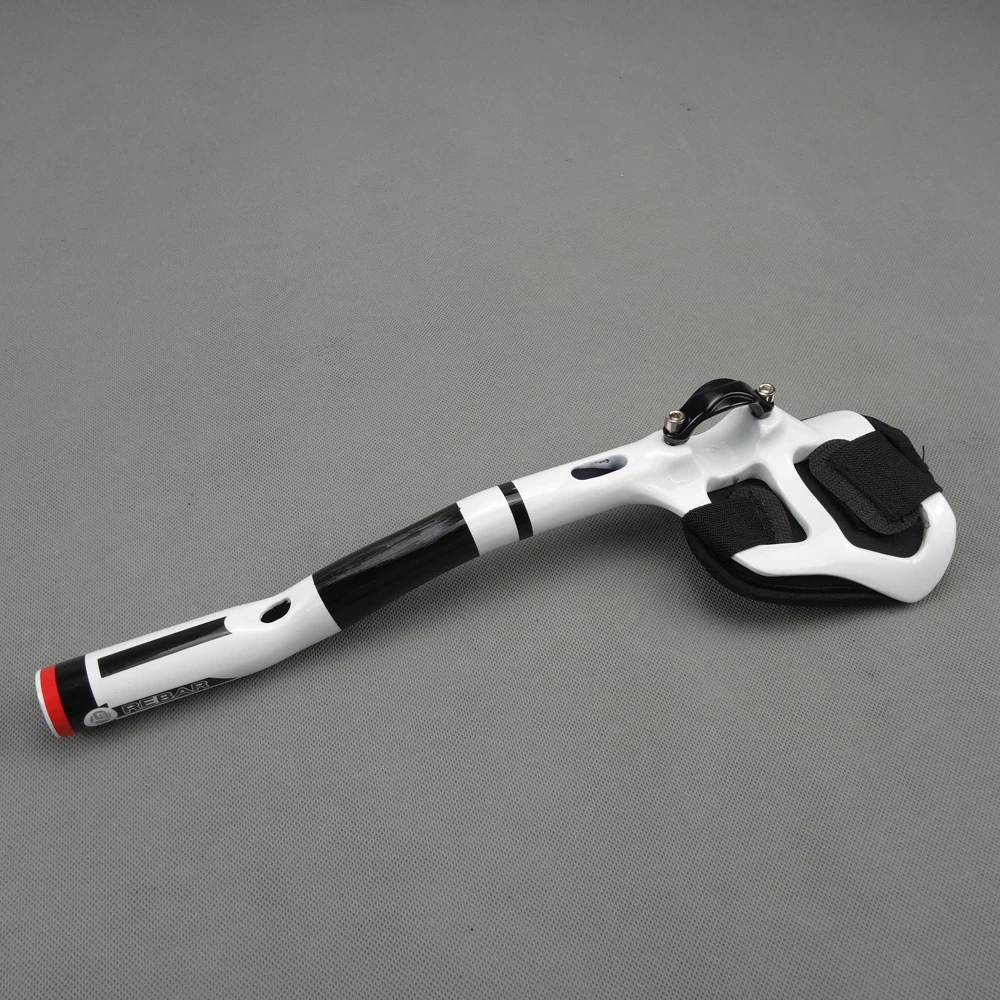 Bullhorn-TT Handlebar Triathlon Bicycle Extender, Rest Handlebar, Road Bike, White Glossy Carbon, Aero Bars, 31.8mm