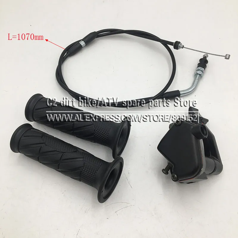 

7/8" 22mm Motocross Handle Throttle Clamp Hand Grip with Twist Cable for 50-250CC ATV Quad Pit Dirt Bike Buggy Motorcycle Racing