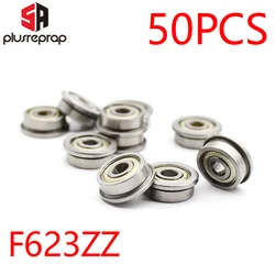 50PCS F623ZZ F623 ZZ Flange Bushing Ball Bearings 3 x 10 x 4mm for 3D Printer Reprap Pursai3 Wholesale