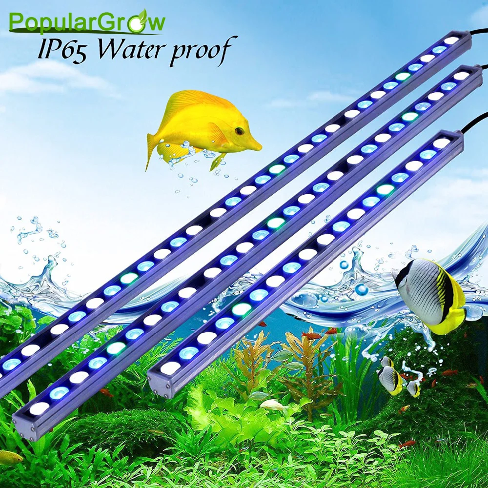 Populargrow 54W/81W/108W Led aquarium Strip Light in High Power Aquarium Led Lighting beautiful Your Coral Reef Fish Tank Lamp