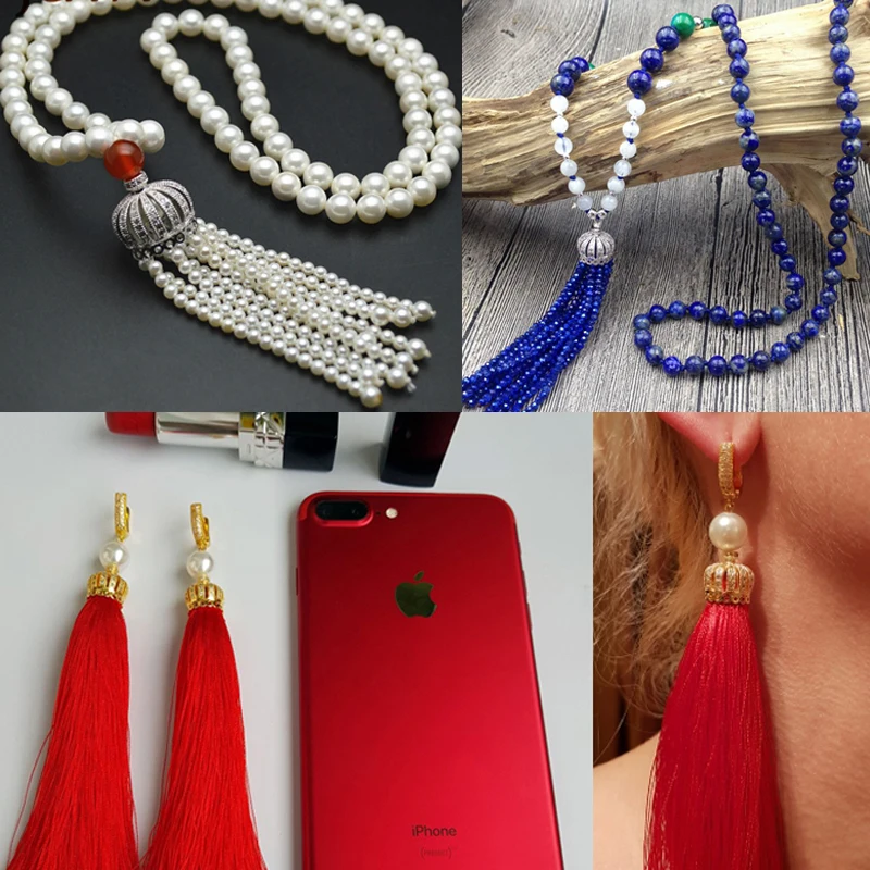 1PCS 14*13mm  DIY Tassels Crown Bead Caps Accessories For Women\'Jewelry Tassel Earring Pearl Necklace Gift  Making